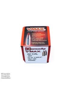 224 Diam 53 Gr V MAX 100ct Hornady # 22265