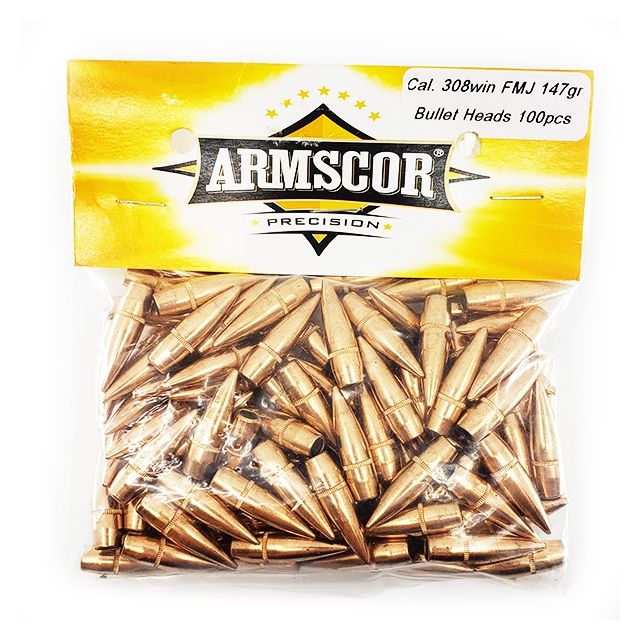 Armscor 308 147gr FMJ Bullets 100 Count