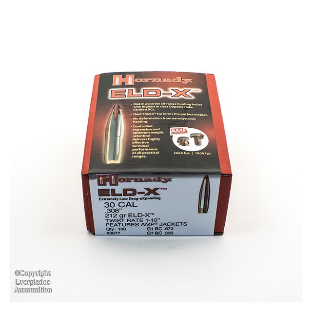 Hornady 30 Cal 212gr ELD-X #3077