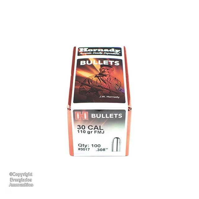 30 Cal 110gr FMJ 100ct Hornady # 3017