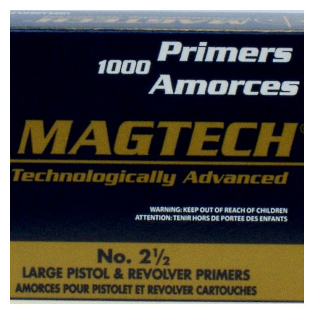 Magtech No. 2 1/2 Large Pistol & Revolver Primers - 1000 pcs